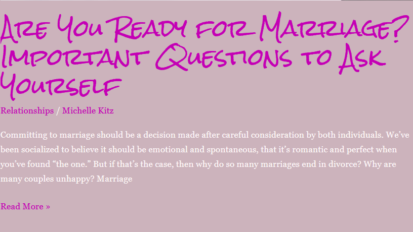 Marriage
