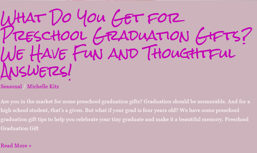 Preschool graduation